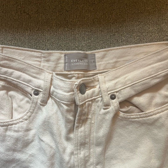 Everlane Wide Leg Jeans in Off-White - Picture 3 of 4